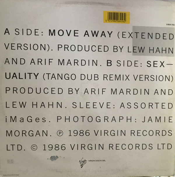 Culture Club - Move Away (Extended) | Virgin (VINX 115) - main