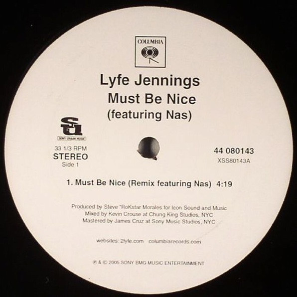 Lyfe Jennings - Must Be Nice | Columbia (44 080143)