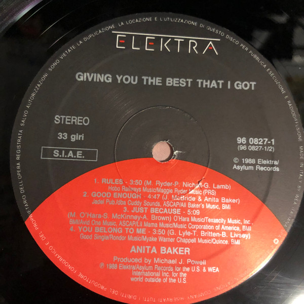 Anita Baker - Giving You The Best That I Got | Elektra (96 0827-1) - 2
