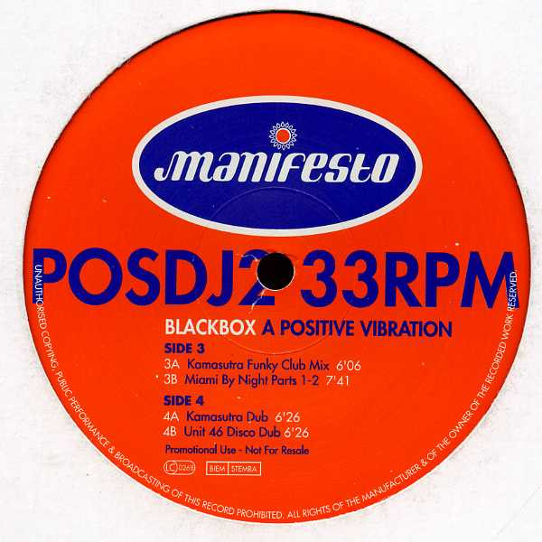 Black Box - I Got The Vibration / A Positive Vibration | Manifesto (POSDJ 1/2) - 2 Black Box - I Got The Vibration / A Positive Vibration | Manifesto (POSDJ 1/2) - 2