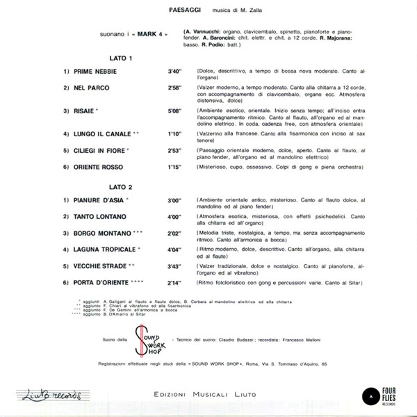 I Marc 4 - Paesaggi | Four Flies Records (FLIES 52) - 2 I Marc 4 - Paesaggi | Four Flies Records (FLIES 52) - 2