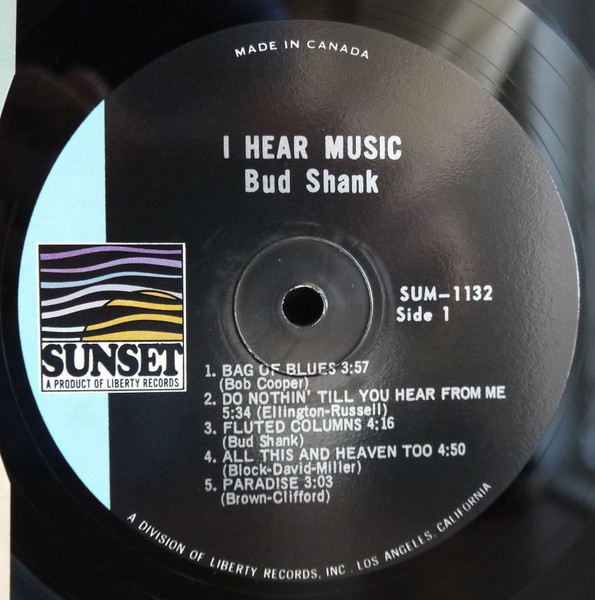 Bud Shank - I Hear Music | Sunset Records (SUM-1132) - 3 Bud Shank - I Hear Music | Sunset Records (SUM-1132) - 3