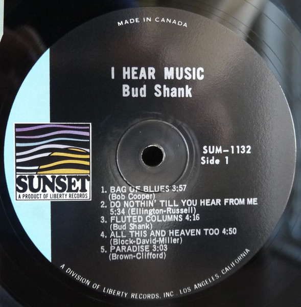 Bud Shank - I Hear Music | Sunset Records (SUM-1132) - 4 Bud Shank - I Hear Music | Sunset Records (SUM-1132) - 4