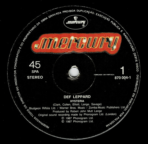 Def Leppard - Hysteria | Mercury (870 004-1) - 3
