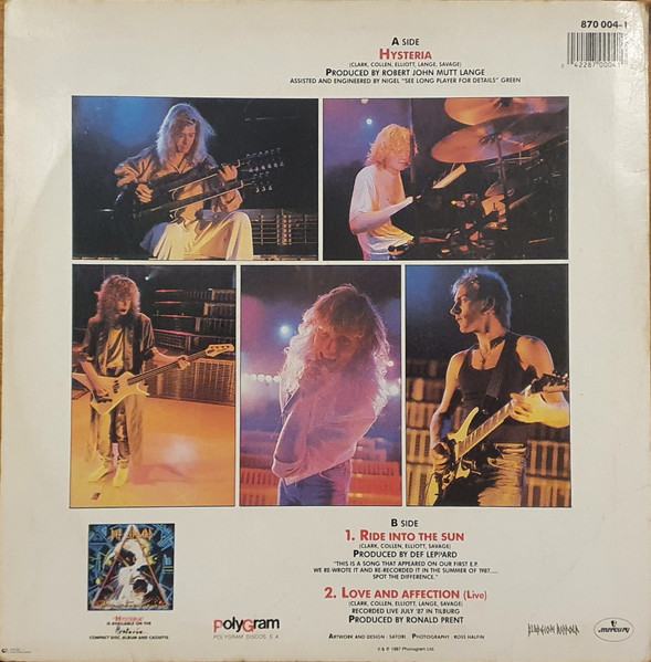 Def Leppard - Hysteria | Mercury (870 004-1) - 2