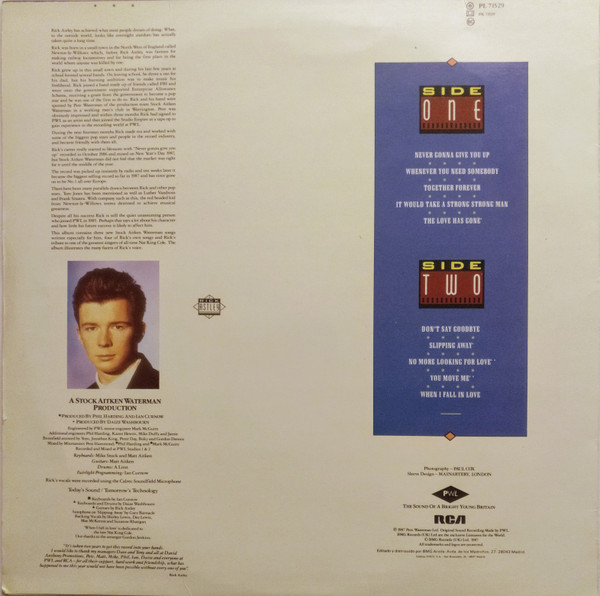 Rick Astley - Whenever You Need Somebody | RCA (PL-71529) - 2 Rick Astley - Whenever You Need Somebody | RCA (PL-71529) - 2
