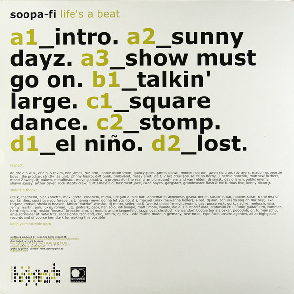 Soopa-Fi - Life's A Beat | Highgrade Records (Highgrade 007) - 2 Soopa-Fi - Life's A Beat | Highgrade Records (Highgrade 007) - 2