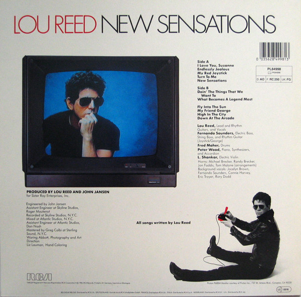 Lou Reed - New Sensations | RCA (PL84998) - main