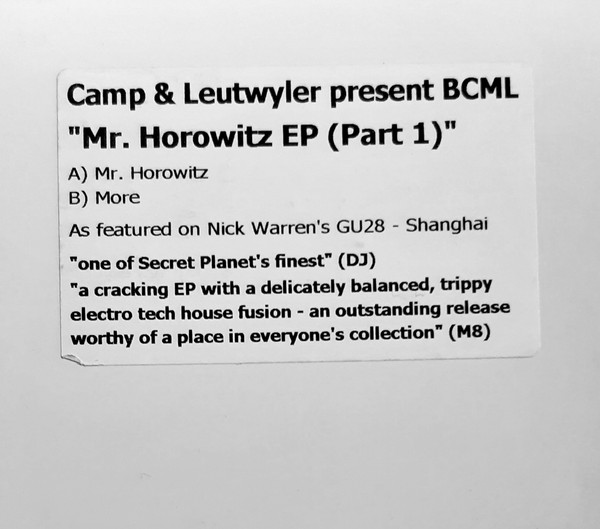 BCML - Mr. Horowitz EP (Part 1) | Secret Planet (SECRET 008) - 4