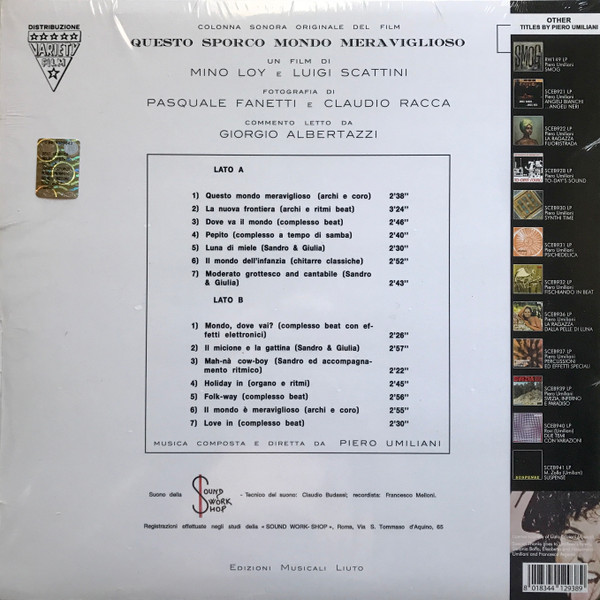 Piero Umiliani - Questo Sporco Mondo Meraviglioso (Original Soundtrack) | Schema (SCEB938LP) - 2