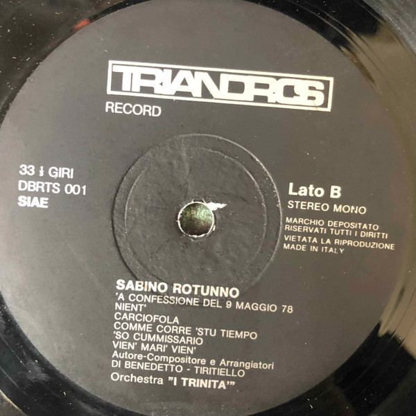Sabino Rotunno - 'A Recluta | Triandros Record (DBRTS 001) - 4 Sabino Rotunno - 'A Recluta | Triandros Record (DBRTS 001) - 4