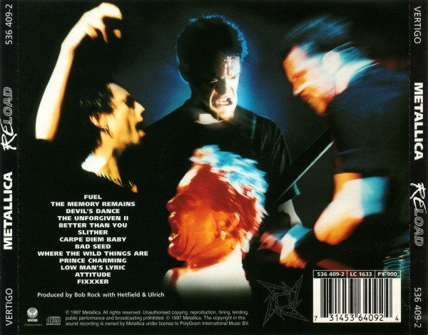 Metallica - Reload | Vertigo (536 409-2) - 2