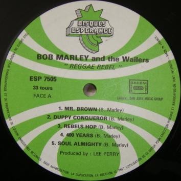 Bob Marley & The Wailers - Reggae Rebel | Disques Espérance (ESP 7505) - 3 Bob Marley & The Wailers - Reggae Rebel | Disques Espérance (ESP 7505) - 3