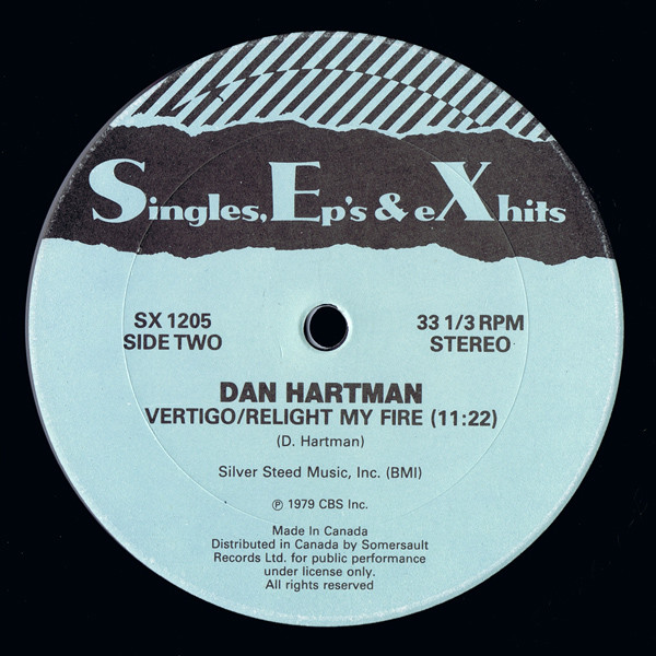 Dan Hartman - Vertigo / Relight My Fire | Singles, Ep's & eXhits (SX 1205) - 2 Dan Hartman - Vertigo / Relight My Fire | Singles, Ep's & eXhits (SX 1205) - 2