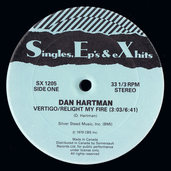 Dan Hartman - Vertigo / Relight My Fire | Singles, Ep's & eXhits (SX 1205)