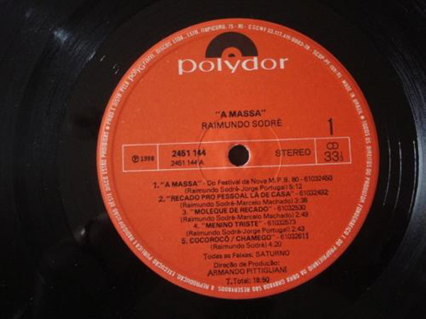 Raimundo Sodré - A Massa | Polydor (2451 144) - 3 Raimundo Sodré - A Massa | Polydor (2451 144) - 3