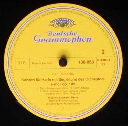 Wolfgang Amadeus Mozart / Carl Reinecke - Karlheinz Zöller • Nicanor Zabaleta • Berliner Philharmoniker • Ernst Märzendorfer - Konzert Für Flöte Und Harfe • Konzert Für Harfe | Deutsche Grammophon (138 853) - 4 Wolfgang Amadeus Mozart / Carl Reinecke - Karlheinz Zöller • Nicanor Zabaleta • Berliner Philharmoniker • Ernst Märzendorfer - Konzert Für Flöte Und Harfe • Konzert Für Harfe | Deutsche Grammophon (138 853) - 4