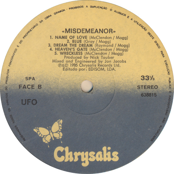 UFO - Misdemeanor | Chrysalis (638815) - 4