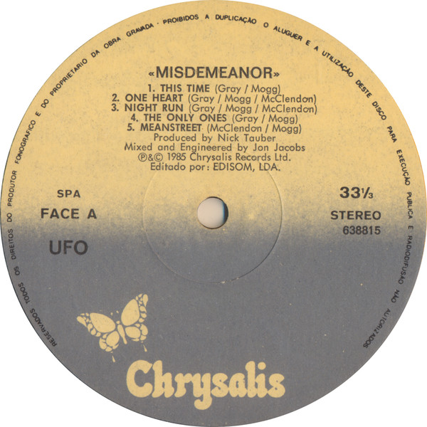 UFO - Misdemeanor | Chrysalis (638815) - 3