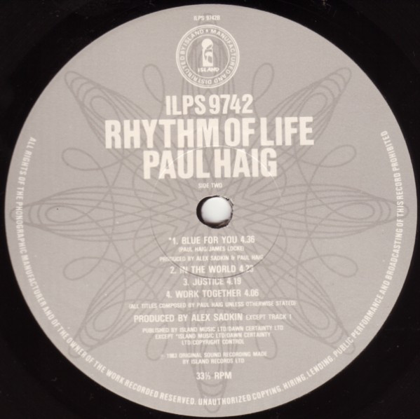 Paul Haig - Rhythm Of Life | Les Disques Du Crépuscule (ILPS 9742) - 3 Paul Haig - Rhythm Of Life | Les Disques Du Crépuscule (ILPS 9742) - 3