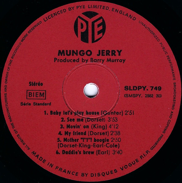 Mungo Jerry - In The Summertime | Pye Records (SLDPY 749) - 4 Mungo Jerry - In The Summertime | Pye Records (SLDPY 749) - 4