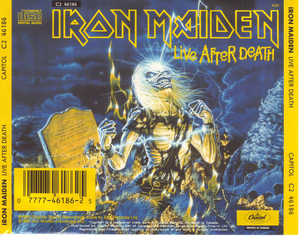 Iron Maiden - Live After Death [CD] | Capitol Records (C2 46186) - 2