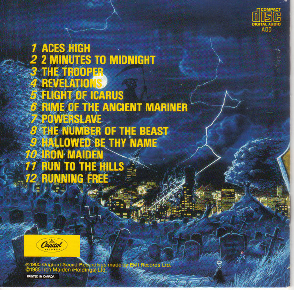 Iron Maiden - Live After Death [CD] | Capitol Records (C2 46186) - 4