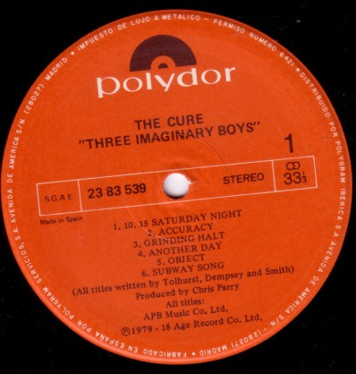 The Cure - Three Imaginary Boys | Polydor (23 83 539) - main
