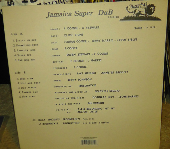 Various - Jamaica Super Dub Session | Wackie's (W-1720) - 2