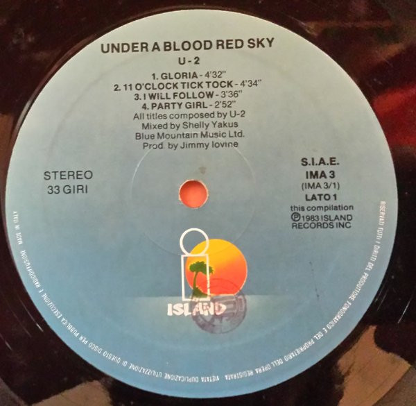 U2 - Live "Under A Blood Red Sky" | Island Records (IMA 3) - 4
