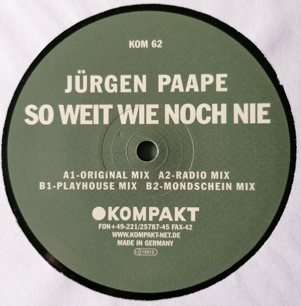 Jürgen Paape - So Weit Wie Noch Nie | Kompakt (KOM 62) - 4 Jürgen Paape - So Weit Wie Noch Nie | Kompakt (KOM 62) - 4