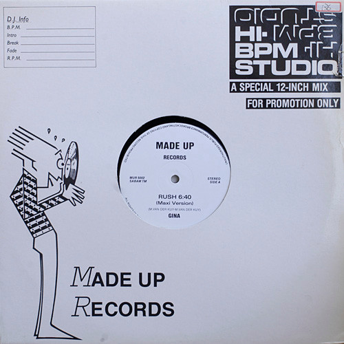 Gina - Rush | Made Up Records (MUR 5002) - 2 Gina - Rush | Made Up Records (MUR 5002) - 2
