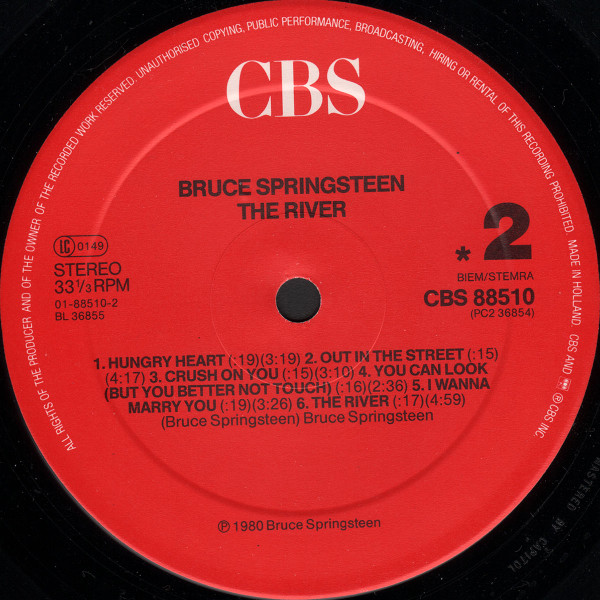 Bruce Springsteen - The River | CBS (CBS 88510) - 4