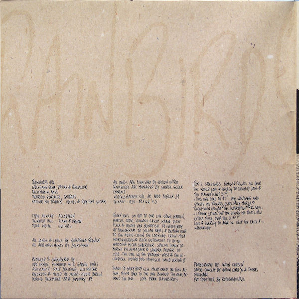 Rainbirds - Call Me Easy Say I'm Strong Love Me My Way It Ain't Wrong | Mercury (838 176-1) - 2