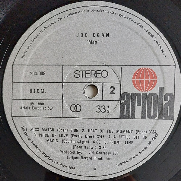 Joe Egan - Map - Vinilo | Ariola (I-203 008) - 4