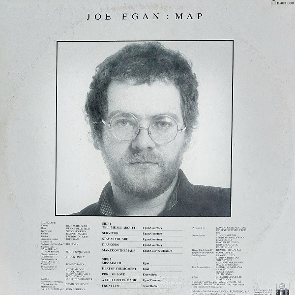 Joe Egan - Map - Vinilo | Ariola (I-203 008) - 2
