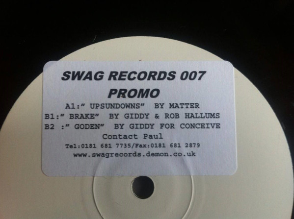 Gideon Jackson - Upsundowns | Swag Records (SWAG 007) - main