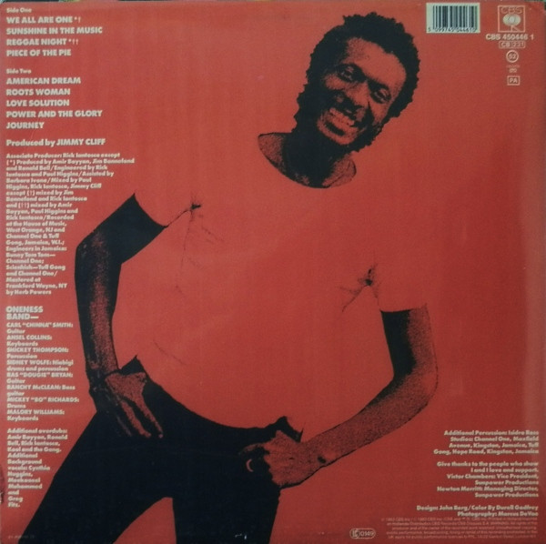Jimmy Cliff - The Power And The Glory | CBS (CBS 450446 1)