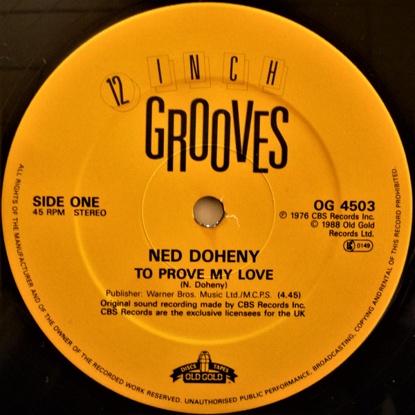 Ned Doheny / Hawk & Co. - To Prove My Love / Nite-Life | Old Gold (OG 4503) - main