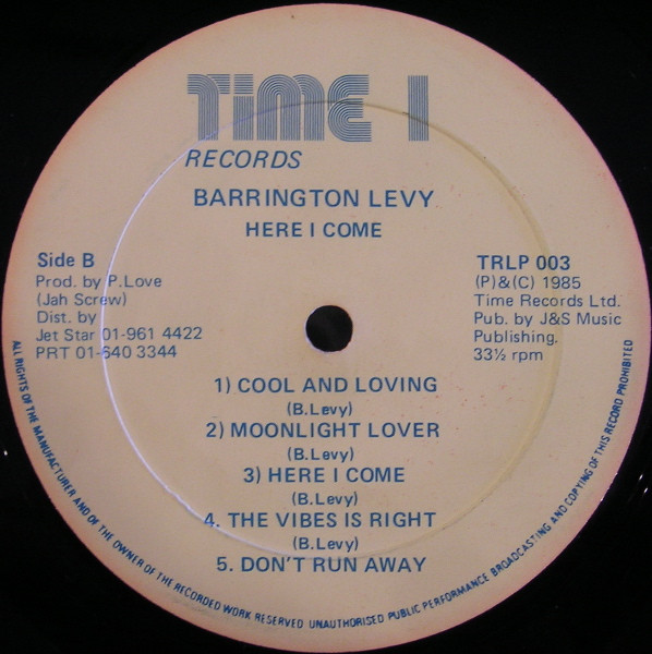 Barrington Levy - Here I Come | Time 1 Records (TRLP 003) - 4 Barrington Levy - Here I Come | Time 1 Records (TRLP 003) - 4