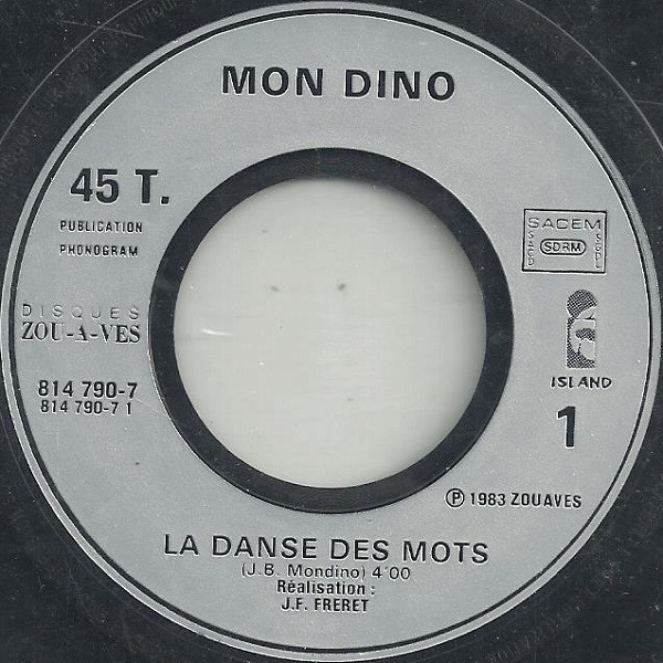 Jean-Baptiste Mondino - La Danse Des Mots | Disques Zou-A-Ves (814 790-7) - 3