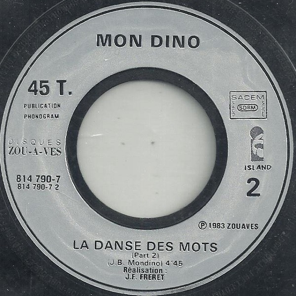 Jean-Baptiste Mondino - La Danse Des Mots | Disques Zou-A-Ves (814 790-7) - 4