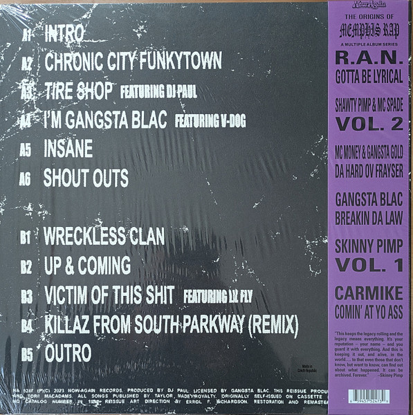 Gangsta Blac - Breakin Da Law | Now-Again Records (NA 5247) - 2 Gangsta Blac - Breakin Da Law | Now-Again Records (NA 5247) - 2