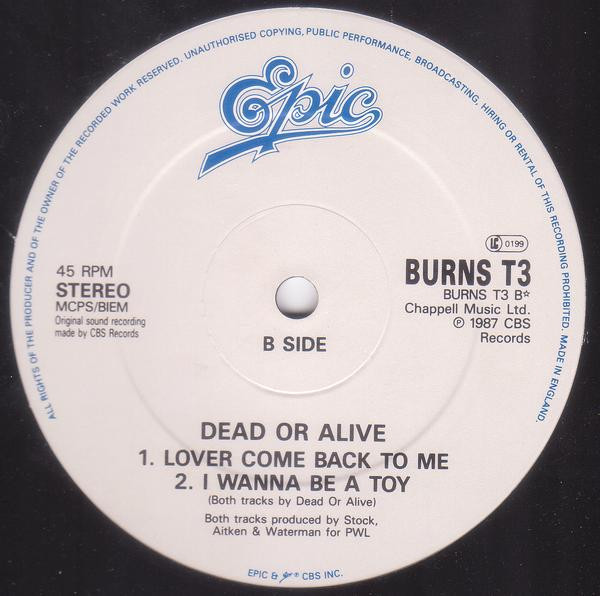 Dead Or Alive - I'll Save You All My Kisses (The Sonia Mezumbda Memorial Mix) | Epic (BURNS T3) - 4