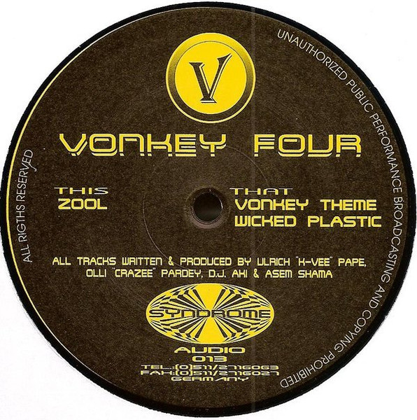 Vonkey Four - Vonkey Theme/Wicked Plastic | Syndrome Audio (Syndrome AUDIO 013) - main