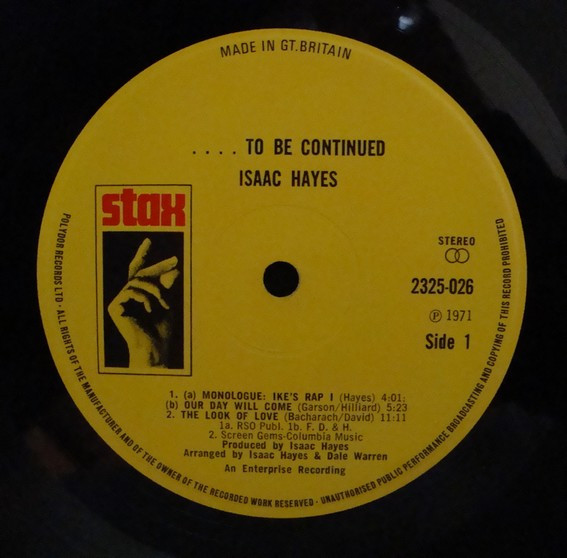Isaac Hayes - ...To Be Continued | Stax (2325-026) - 3 Isaac Hayes - ...To Be Continued | Stax (2325-026) - 3