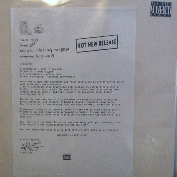 Various - Crossing Boarder EP | One Step Back Ahead (OSBA003) - 3