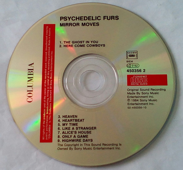 The Psychedelic Furs - Mirror Moves | Columbia (COL 450356 2) - 3