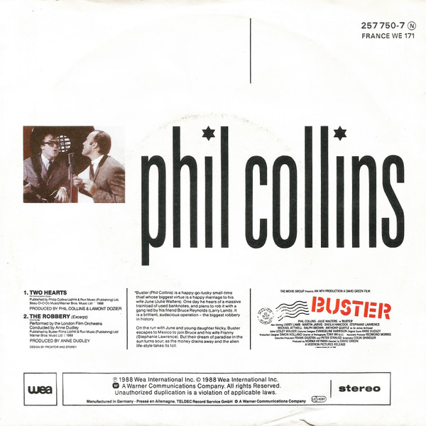 Phil Collins - Two Hearts | WEA (257 750-7) - 2