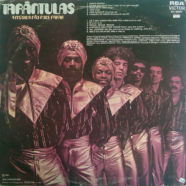 Tarântulas - A Música Não Pode Parar | RCA Victor (PL-40867) - 3